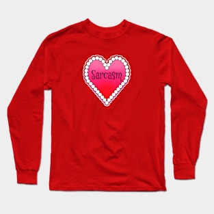 sarcasm heart and pearls Long Sleeve T-Shirt